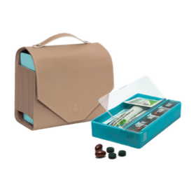 Pilulier hebdomadaire Galaxy simili cuir